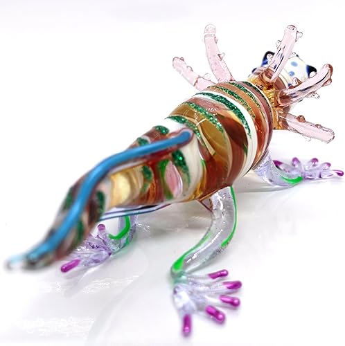 Miniatura 2 de Axolotl - Figuras artísticas en miniatura de vidrio soplado a mano, animales coleccionables, regalo para decoración del hogar, 4.5 pulgadas