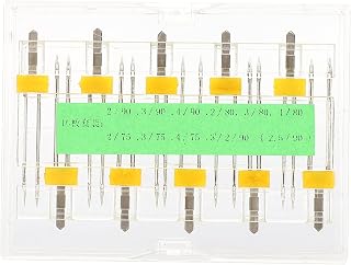 Saluaqui 10Pcs for Household Sewing Machines Double Compatible with Multiple with Plastic Storage Box