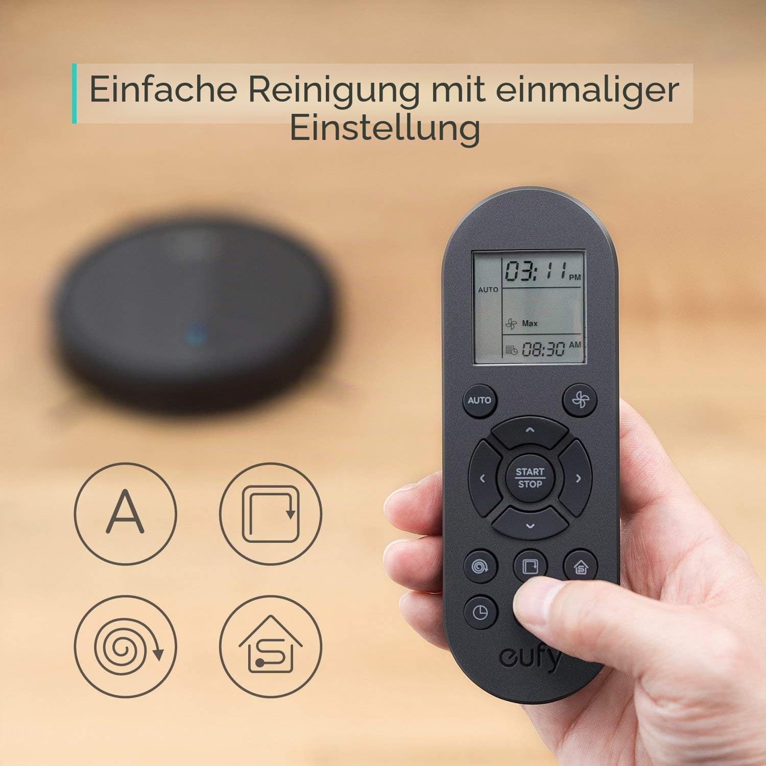eufy [BoostIQ RoboVac 11S (Slim), superdünn, 1300Pa Starke Saugkraft, leise, selbstladende Roboterstaubsauger, reinigt Harte Böden bis mittelflorige Teppiche (erneuert) Schwarz