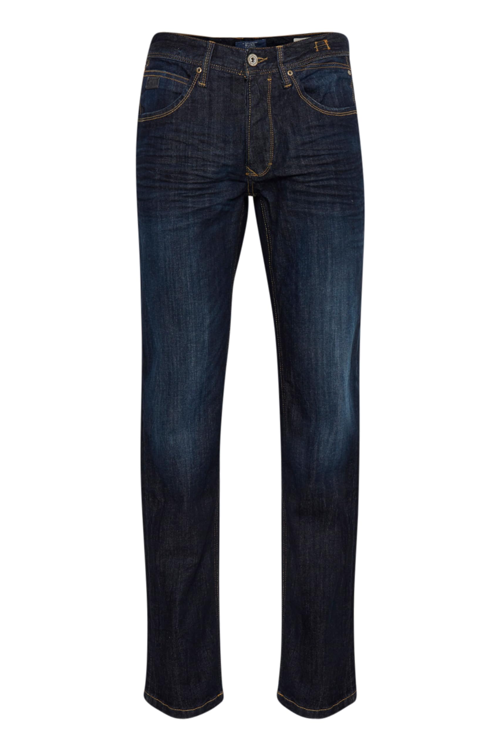 Blend BHRock Men's Jeans Trousers with Pockets Belt Loops Stretch Cotton Blend Regular Fit, Dark Blue (76946-L34), 40 W/34 L