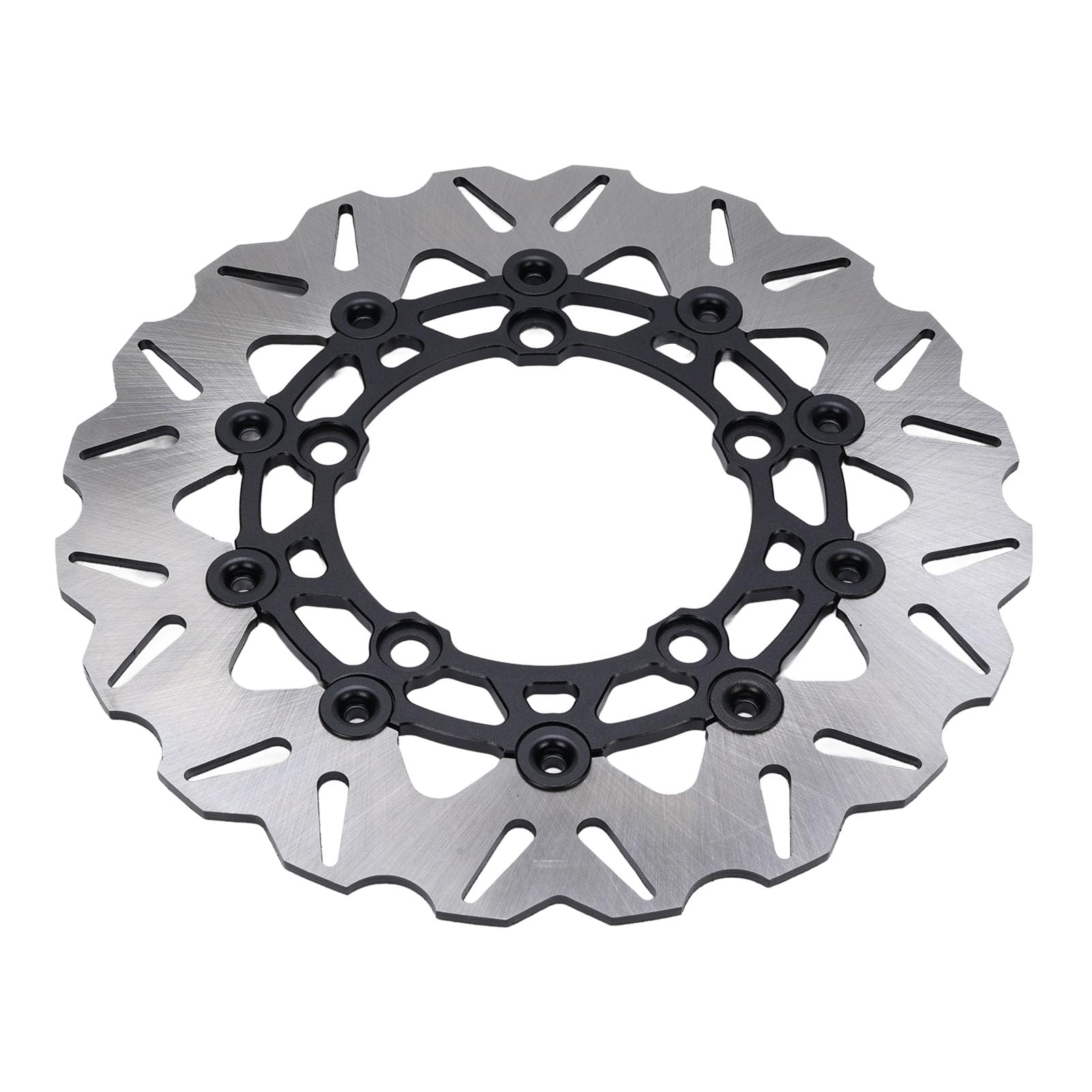 Ausla Disco Freno Anteriore per Moto, Diametro 300mm, Disco Freno Flottante in Acciaio Inossidabile CNC per ADV350 2017 2025 (BLACK)