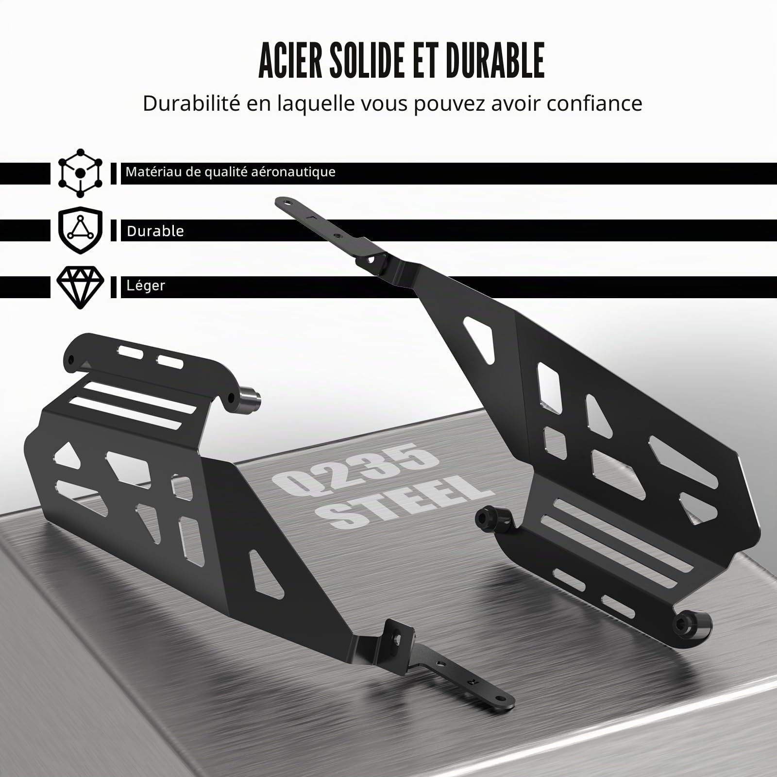 NICECNC Cadre de Support de sacoches latérales Compatible avec Yamaha Tenere 700/XTZ700 XTZ07 2019 2020 2021 2022 2023 2024, Bagages latéraux, Support de Sacoche de Selle, Noir