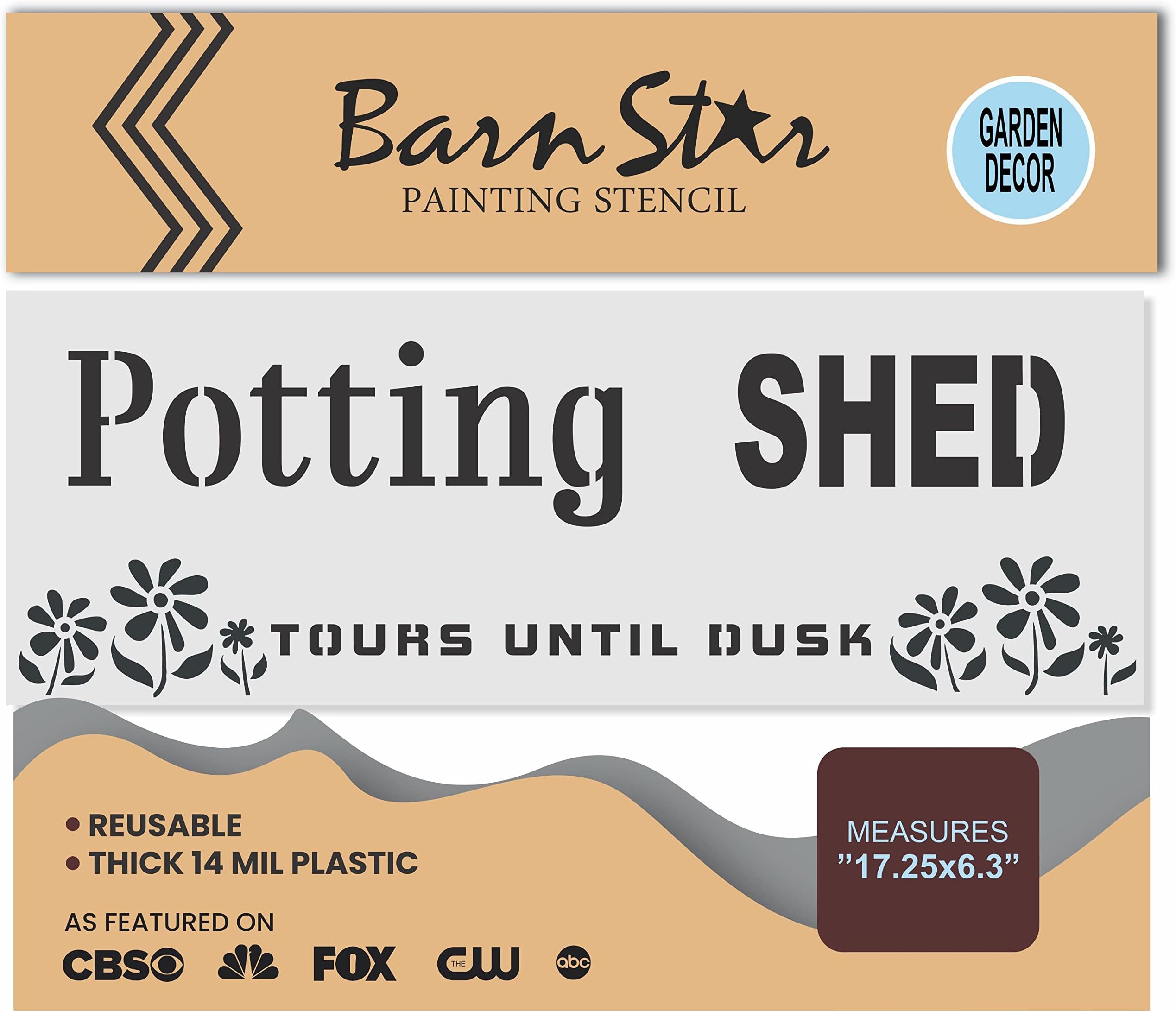 Garden Potting Shed Stencil for Painting Wood Signs, Reusable, Sturdy, Psalms Bible Verse