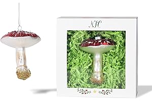 | Mushroom Glass Ornament | Food Collection