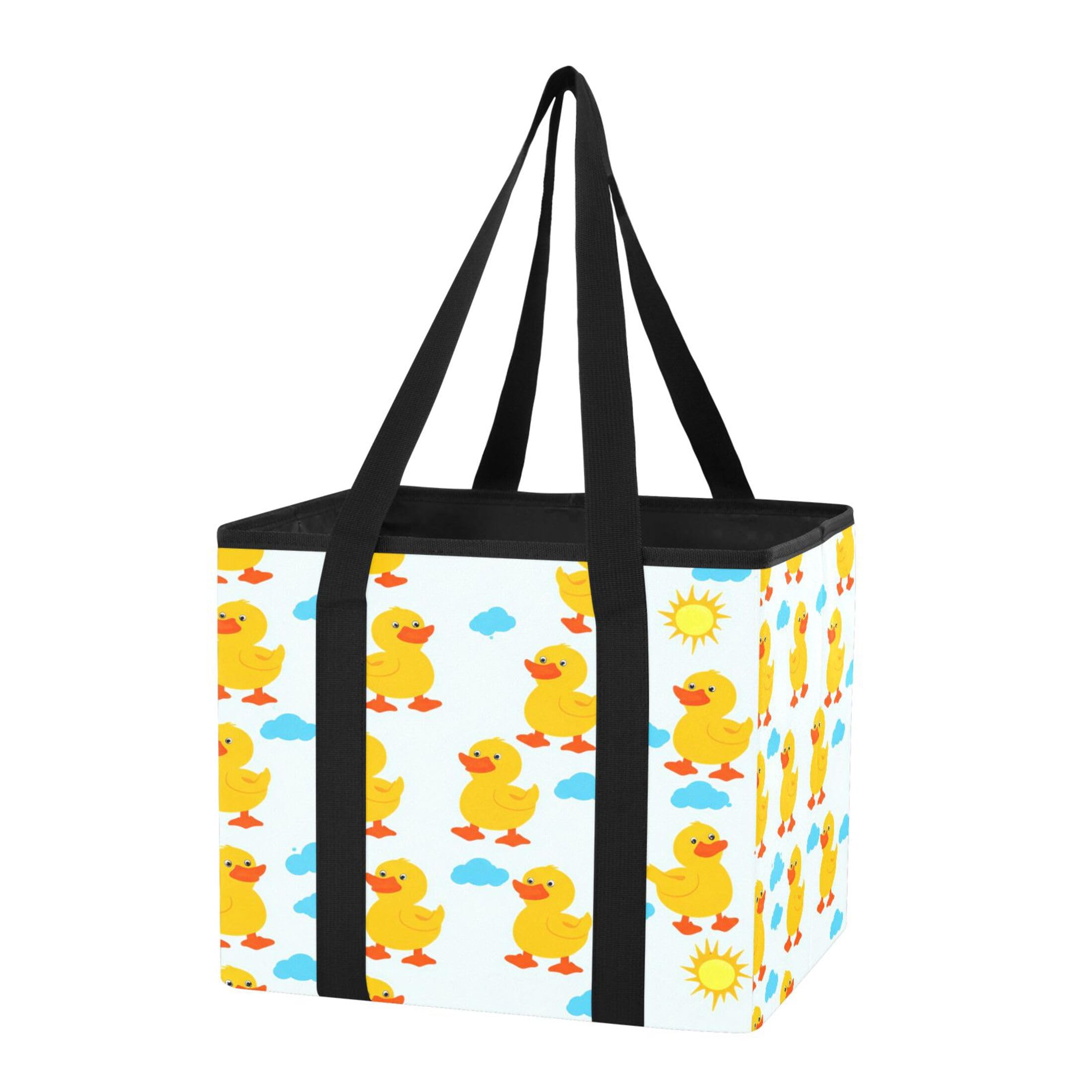 Kutsu Car Trunk Organizer Cute Yellow Ducks Collapsible Storage Organizers Oxford Car Storage Bin with Reinforced Handles, Non-slip Universal Fit SUV Truck Van, 1 Pack