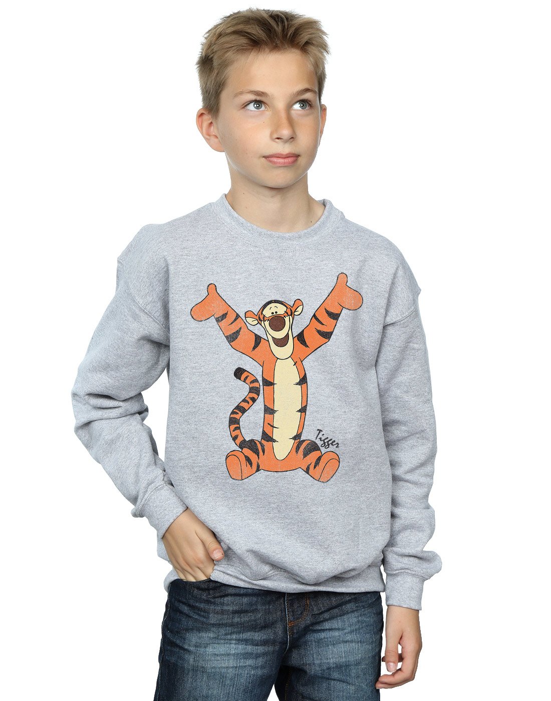 Disney Boys Winnie The Pooh Classic Piglet Sweatshirt 12-13 years Sport Grey