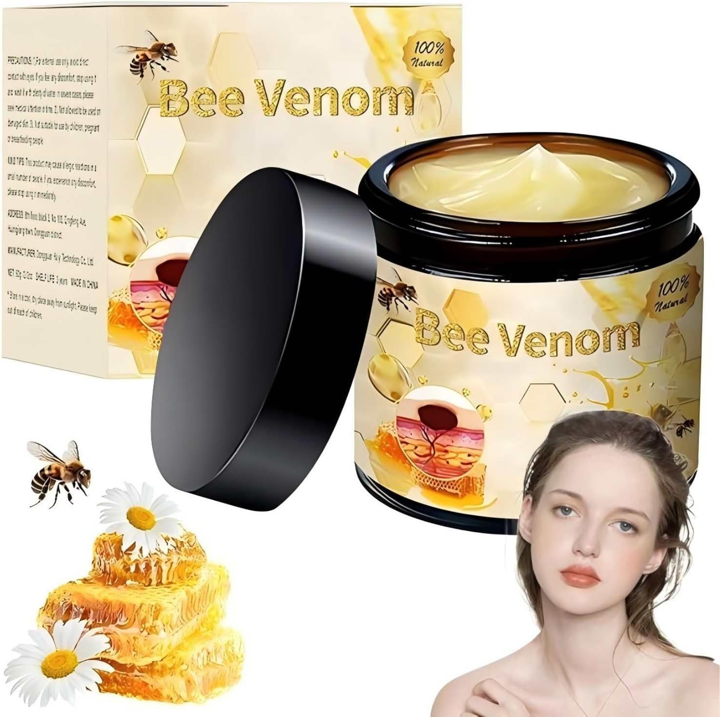 Bee Venom Cream, Bee venom moisturizing cream, suitable for men and women, for skin care 60ml
