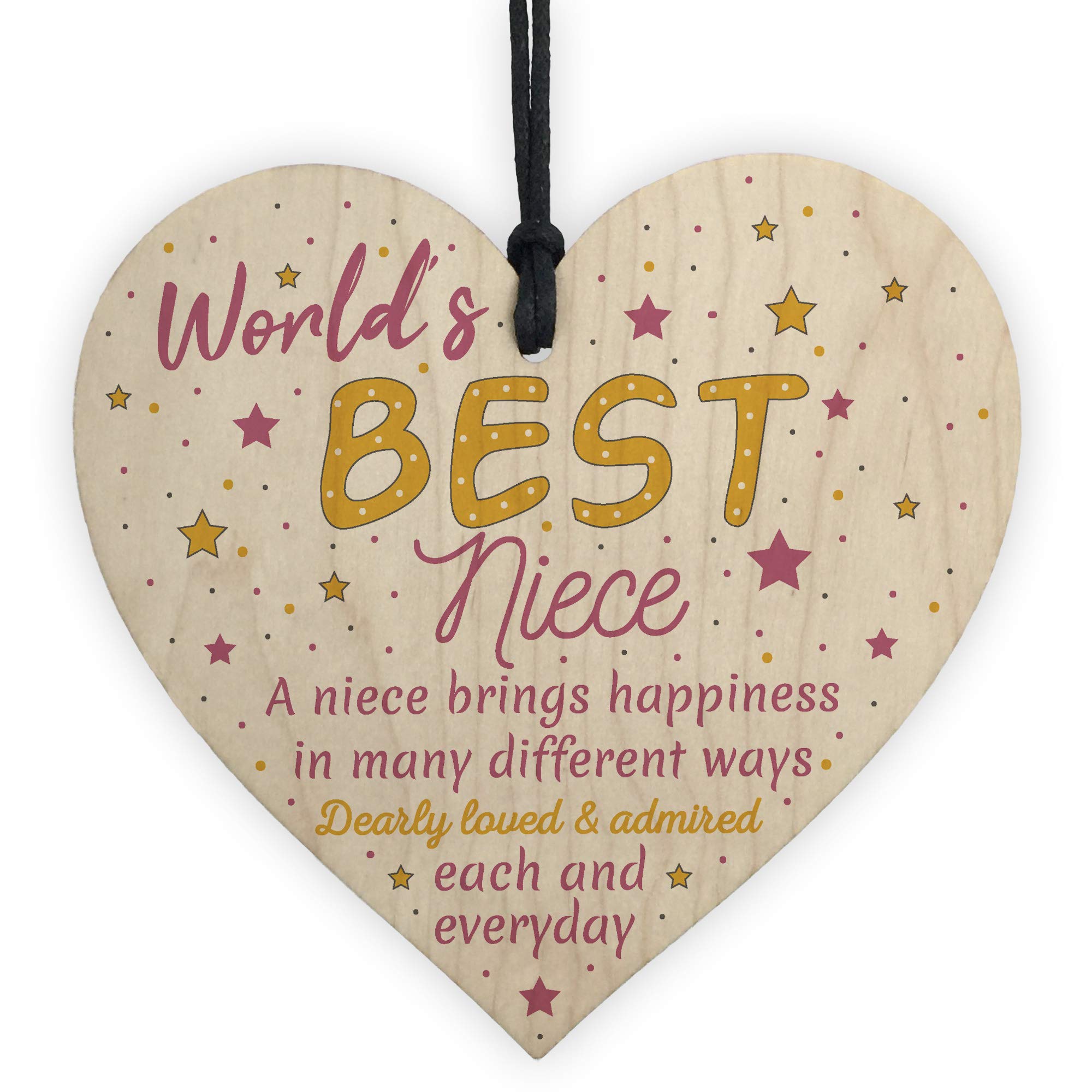 RED OCEAN Best Niece Birthday Christening Auntie Uncle Gifts Family Plaque Keepsake