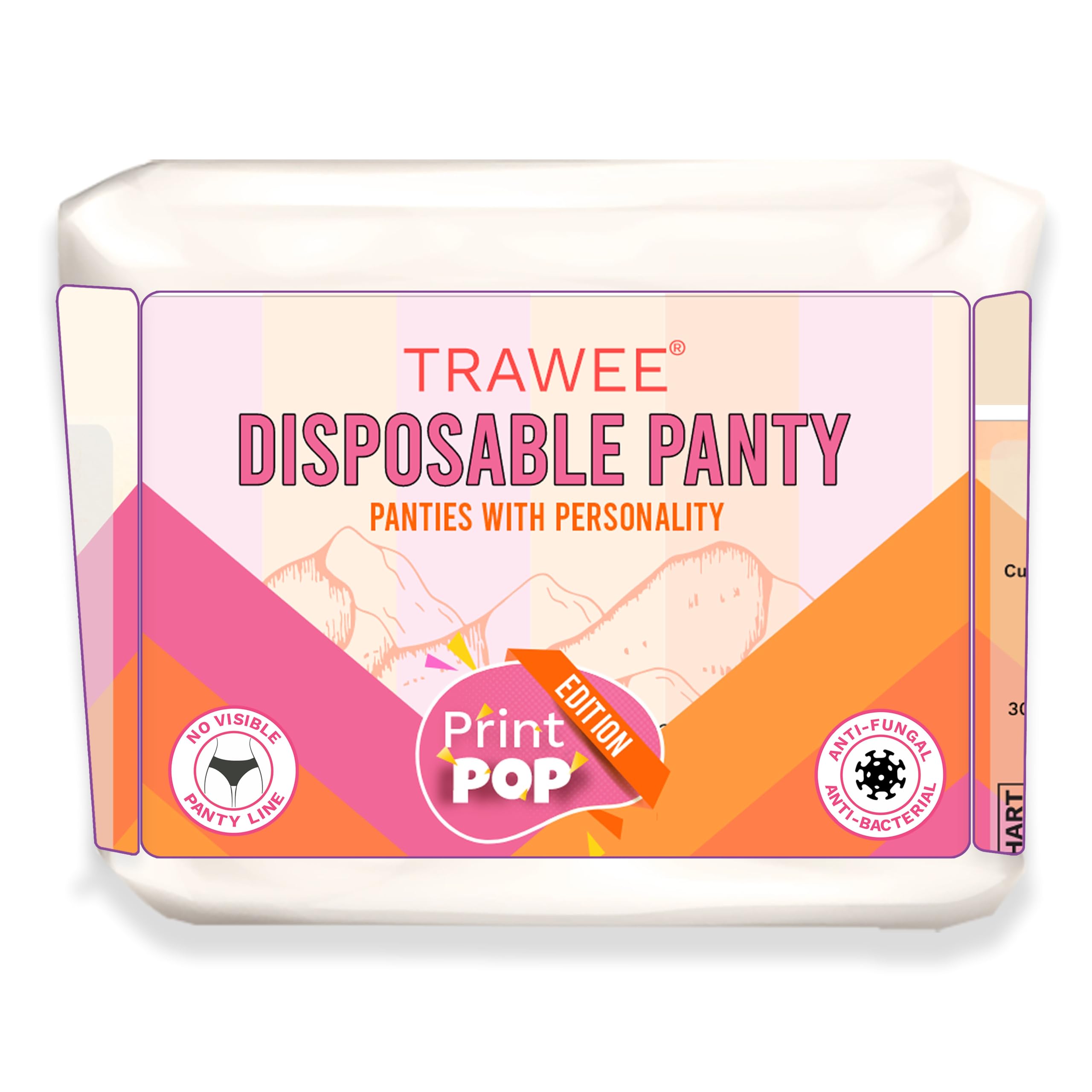Women Disposable Panties| Print Pop Travel Underwear | Rash-Free, Breathable, Antibacterial, Antifungal| Prevents UTI| Perfect for Daily Use, Trips, Trekking & Vacations| No Laundry