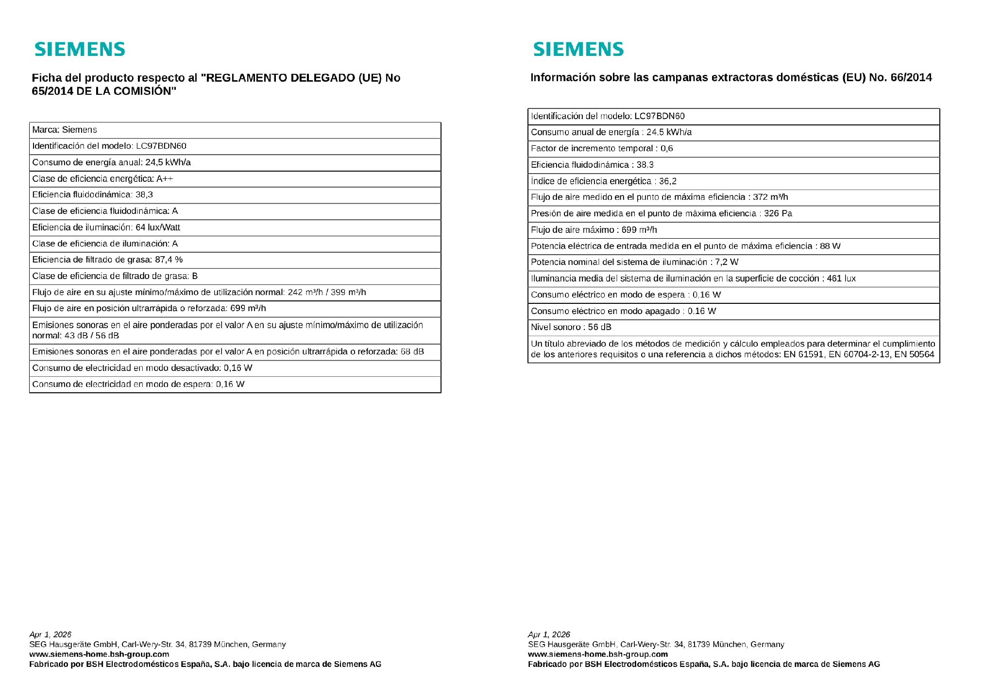 Siemens - Campana Extractora Decorativa de Pared, iQ500, 90 cm de ancho, negro mate, LC97BDN60