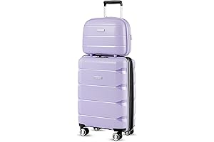 Carry-On Luggage for Seamless European Travel: Lightweight Spinner Suitcase (2-Piece, Expandable)
