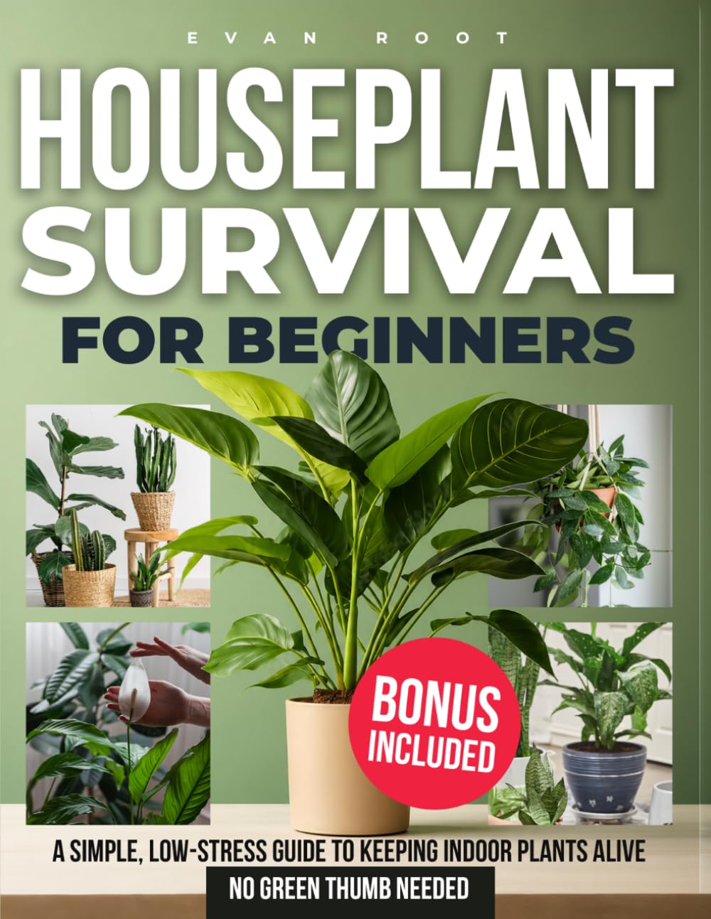 HOUSEPLANT SURVIVAL FOR BEGINNERS: A Simple, Low-Stress Guide to Keeping Indoor Plants Alive — No Green Thumb Needed