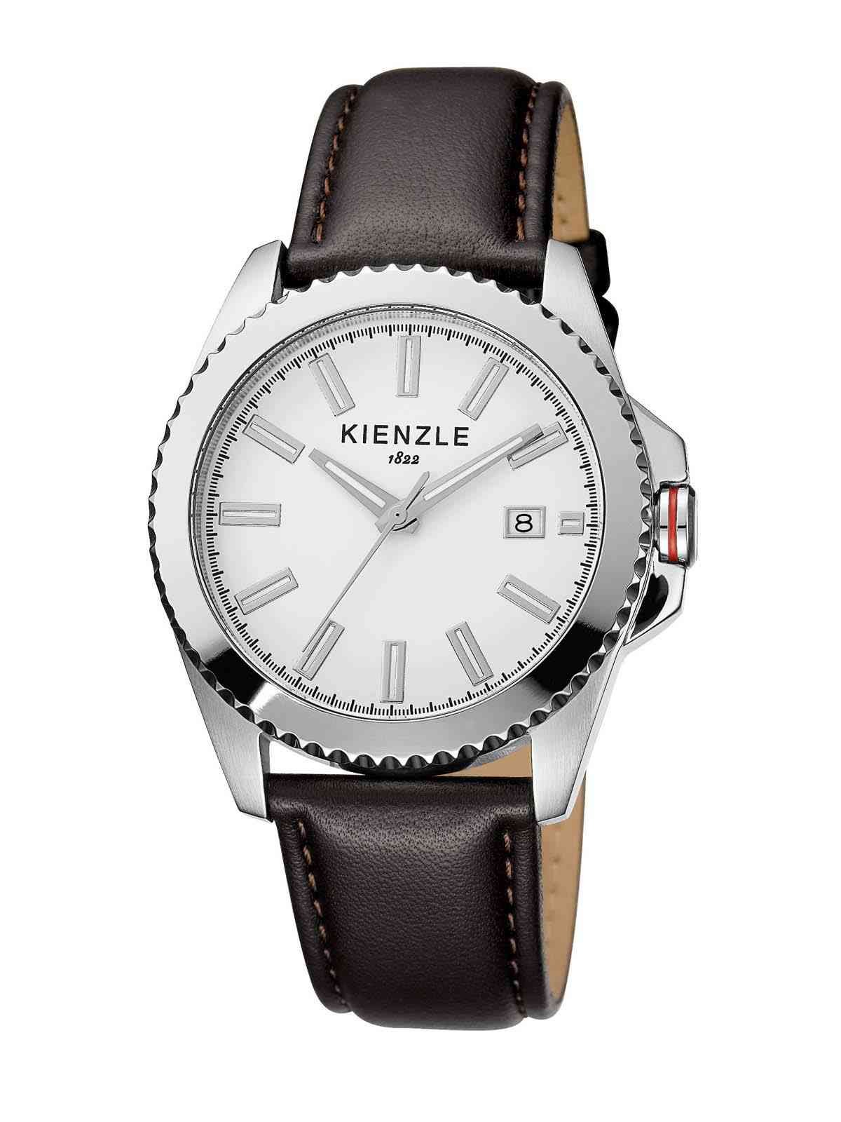 Kienzle K3061011021-00073 - Reloj analógico de Cuarzo para Hombre con Correa de Piel, Color Negro