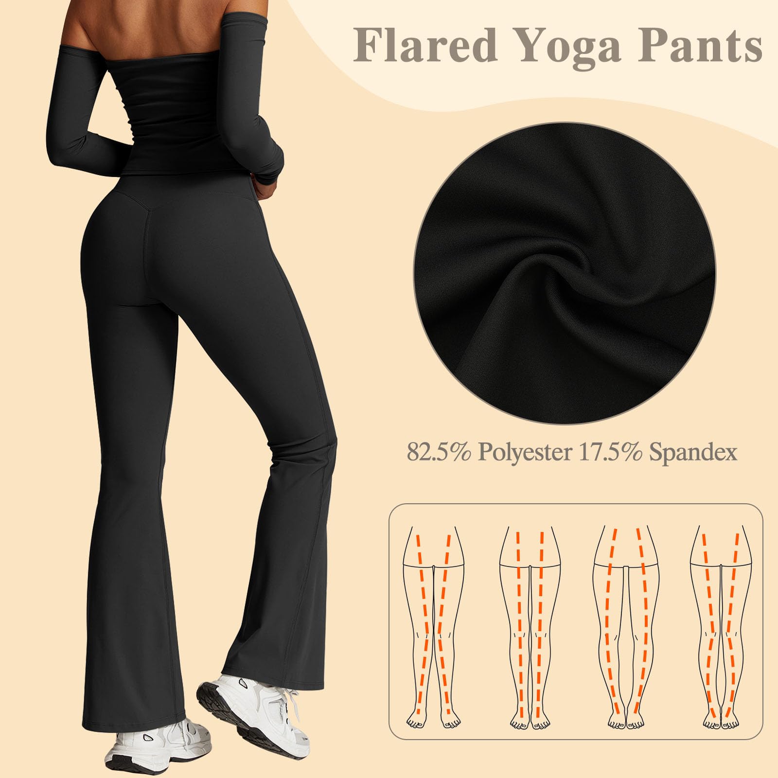 Damskie spodnie do jogi Legginsy łapowe damskie z wysokim stanem Pantajazz Legginsy do jogi Pilates Taniec sportowy Fitness Casual Siłownia Trening