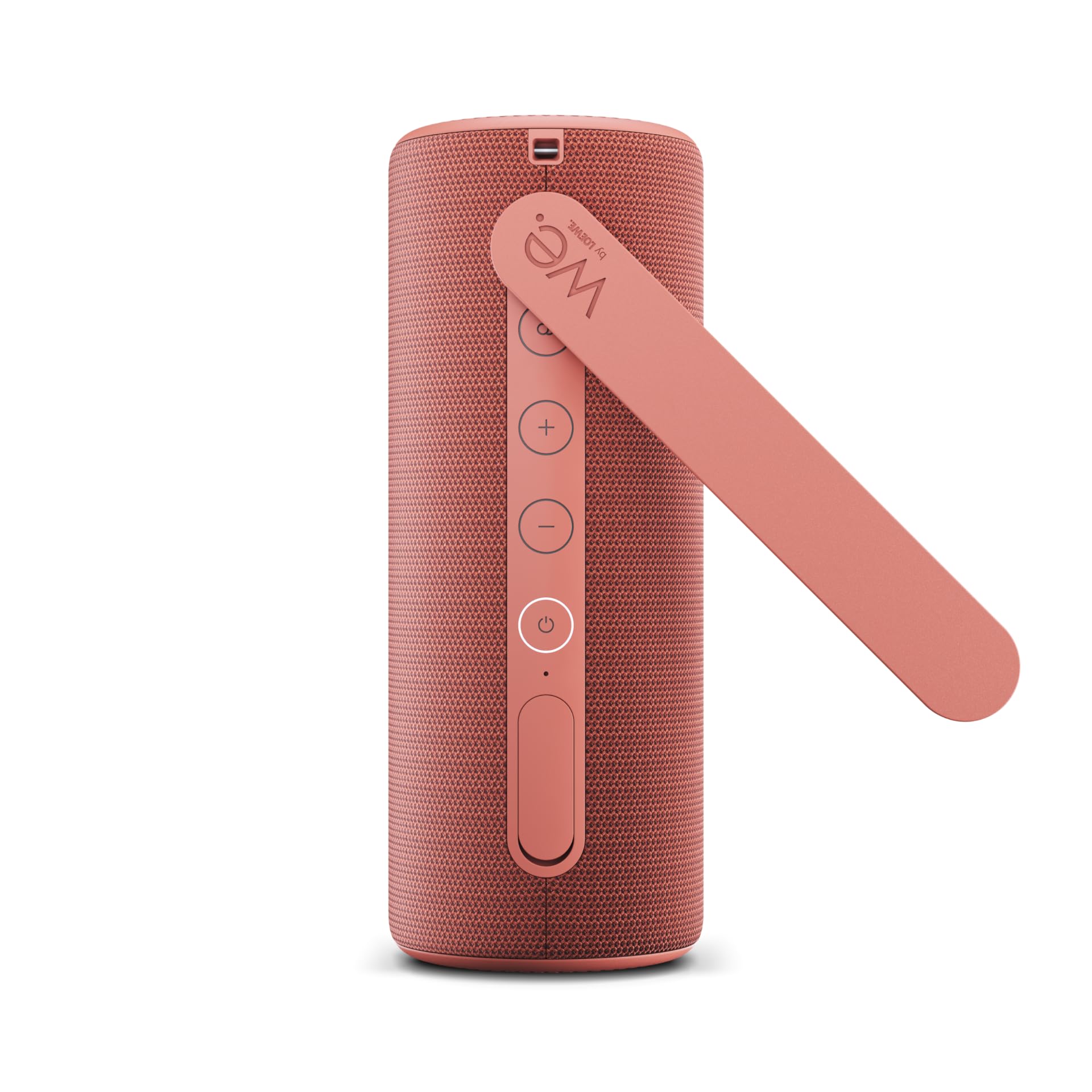 Loewe We. HEAR 1 Coral Red, altoparlante Bluetooth, 40W, resistente all'acqua, portatile, ricaricabile, batteria di 14 ore, per uso esterno e interno