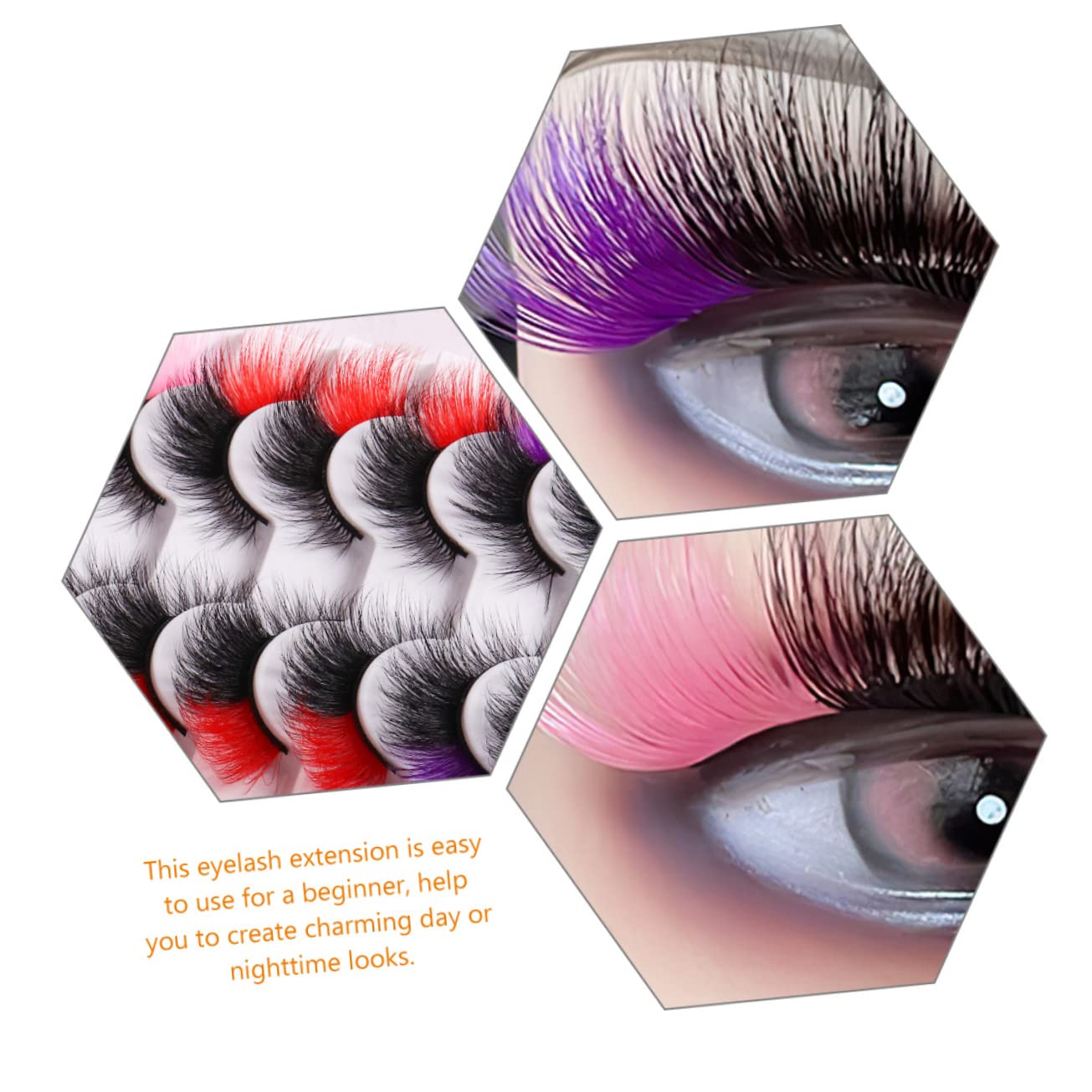 FRCOLOR 3 Set Di Ciglia Finte Soffici Per Donne Ciglia Finte Per Cosplay Trucco Design A Forma Di Occhio Di Gatto Per Festival Di Halloween 9 Paia*3