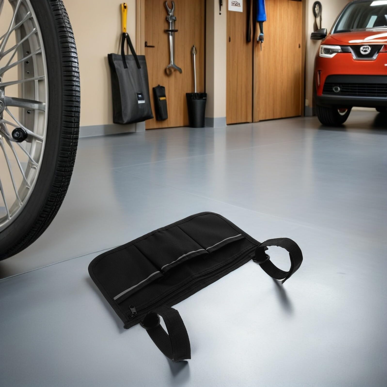 COLLBATH 3 Piezas Bolsa Para El Lado De La Silla De Ruedas Bolsas Laterales Para Sillas De Ruedas Black