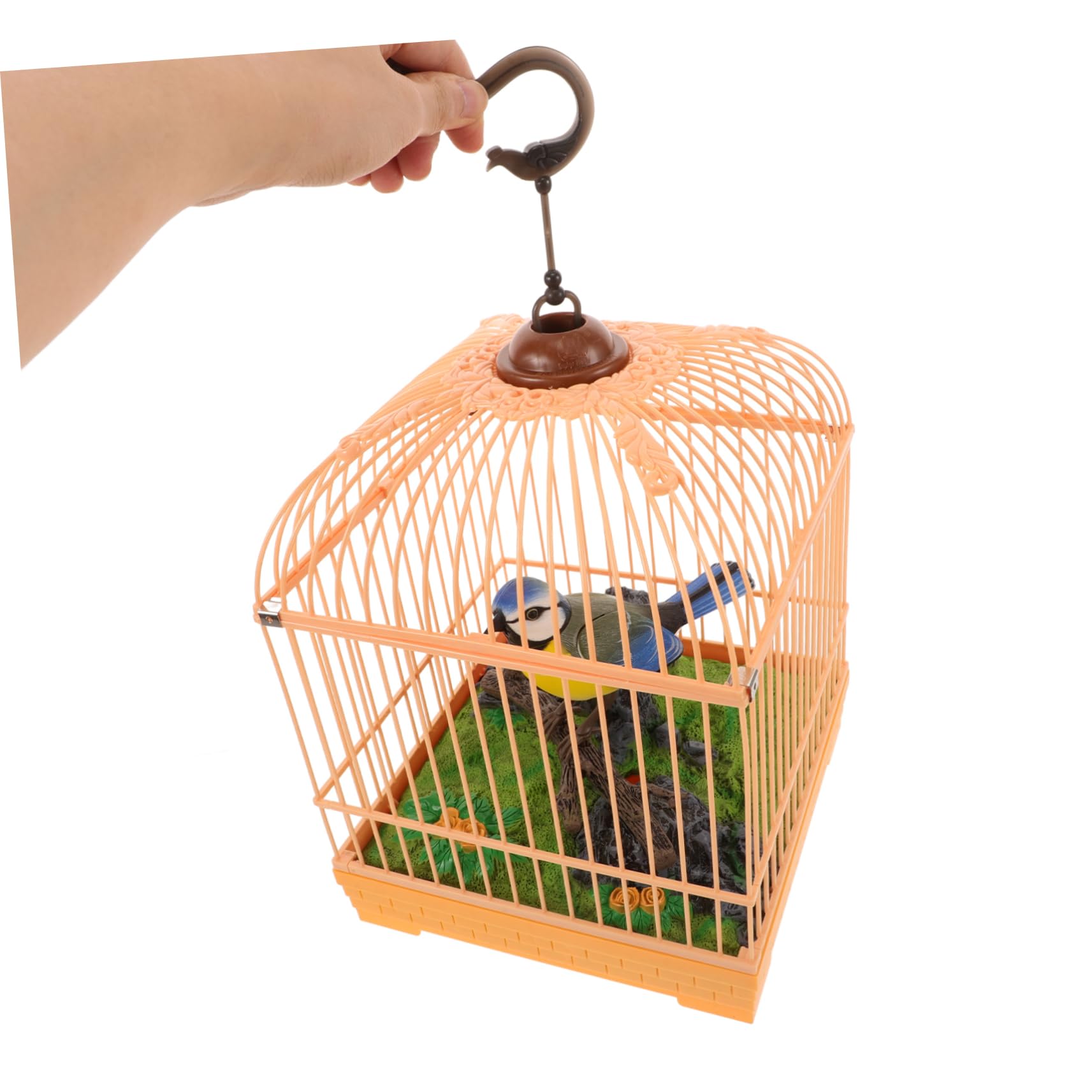 Juguete Eléctrico para Jaula De Pájaros Realista con Movimiento Entretenimiento Portátil