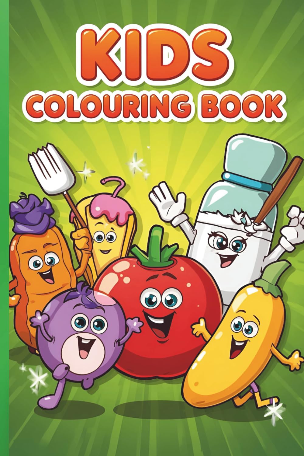 Delicious Kawaii Snacks & Desserts to Color for Kids and Adults: Cute Food Coloring Book
