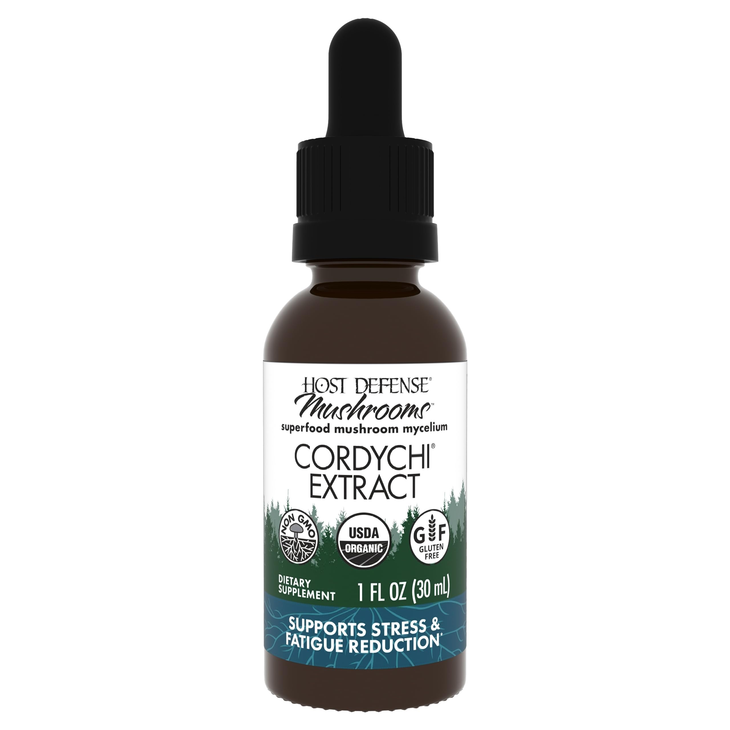 Host Defense CordyChi Extract, Immune Support, 1 fl oz 1 Fl Oz (Pack of 1)