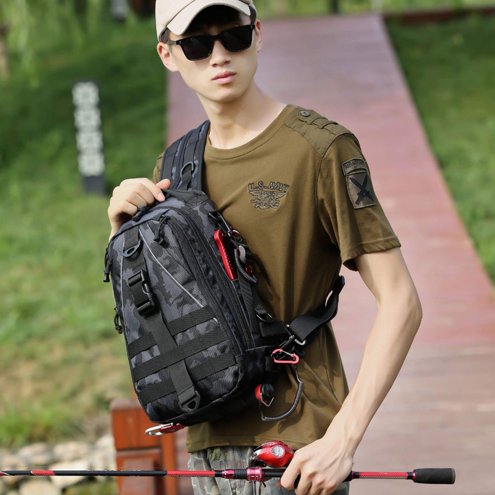 Zaino tattico militare Army Camouflage Molle Borsa a tracolla Sport all'aria aperta Equitazione Escursionismo Campeggio Caccia Zaino impermeabile
