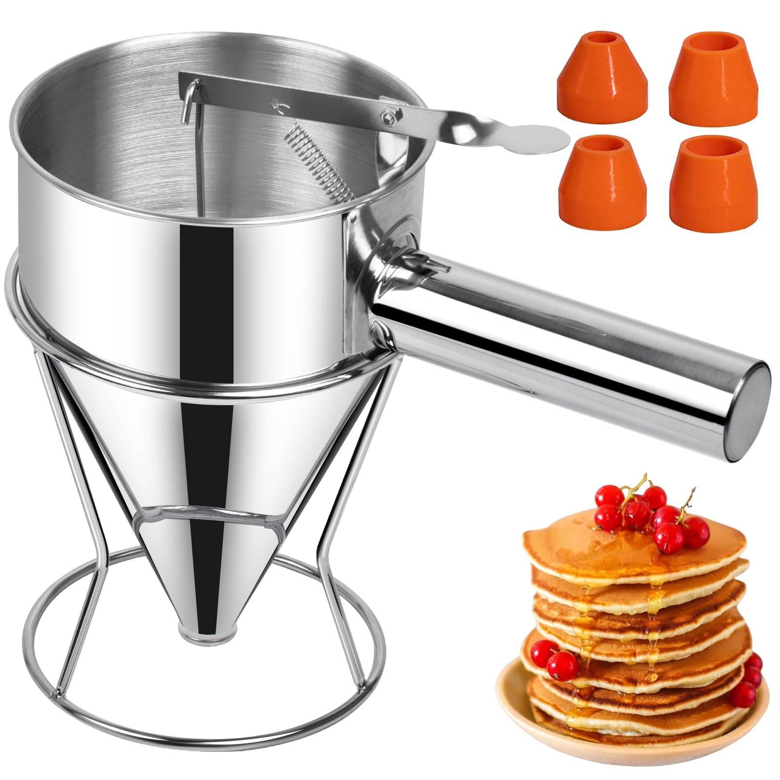 Imbuto Dosatore EGenuss Per Pastella - Acciaio Inox 18/8 Con 7 Beccucci (1220ml) - Foto 10