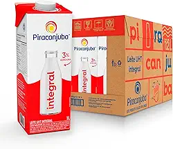 Pack de Leite Integral Piracanjuba 1L - 12 Unidades
