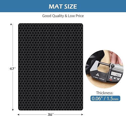 Miniatura 2 de SALLOUS Tapete para silla para suelos duros, tapete para silla de oficina de 47 x 36 pulgadas para suelo de madera dura, protector de suelo duro