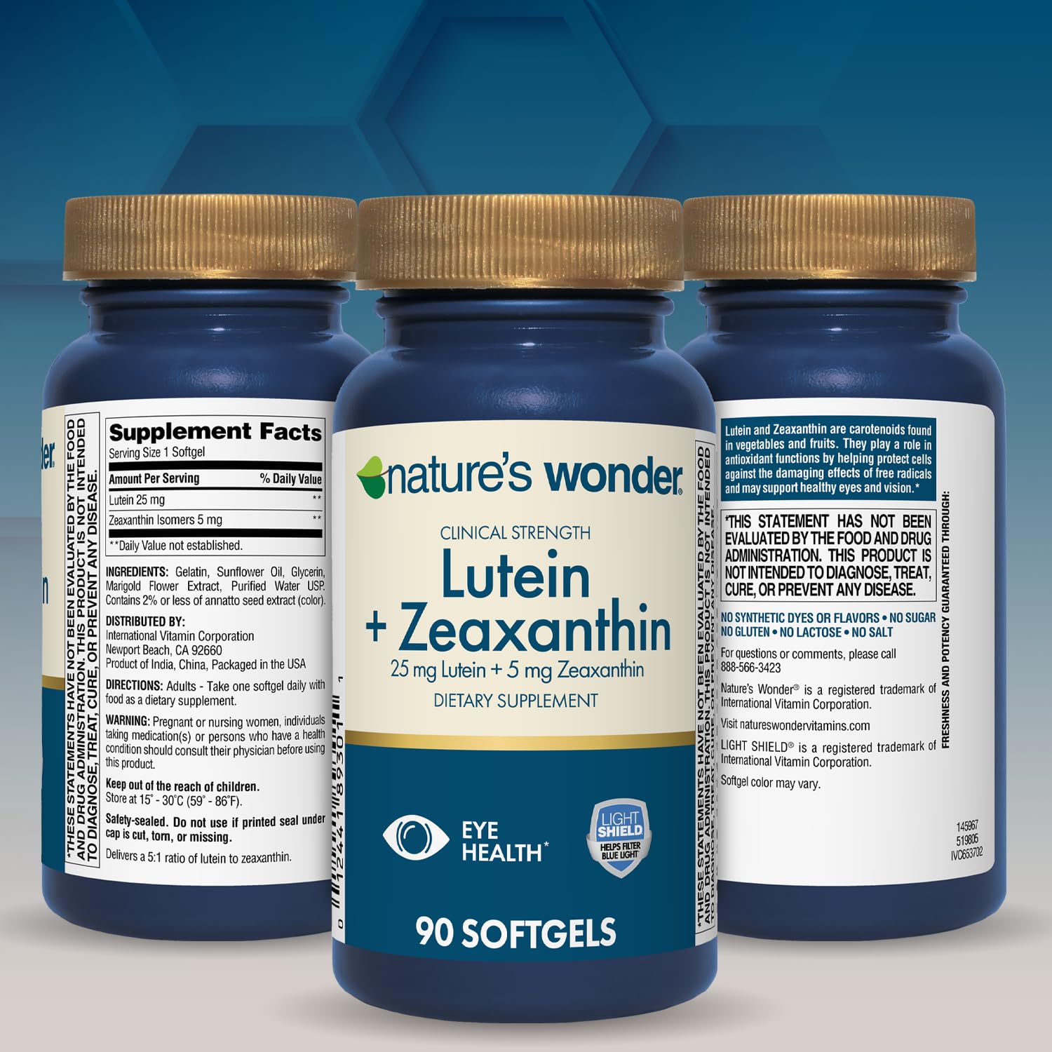 Nature's Wonder Clinical Strength Lutein 25mg & Zeaxanthin 5mg, 90 Softgels — Amazon image 6