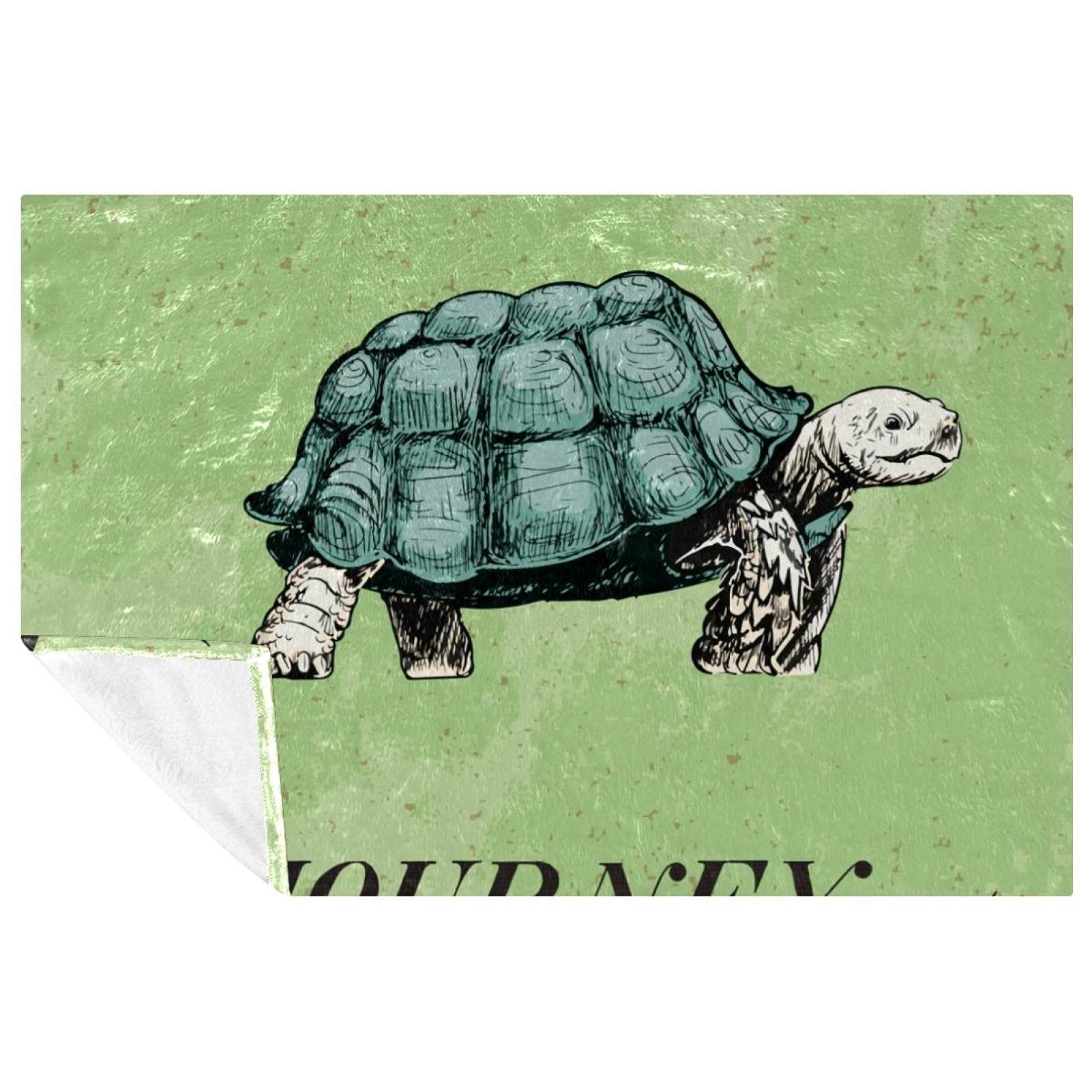 Couverture de voyage tortue vintage douce chaude confortable plaid lit canapé pique-nique