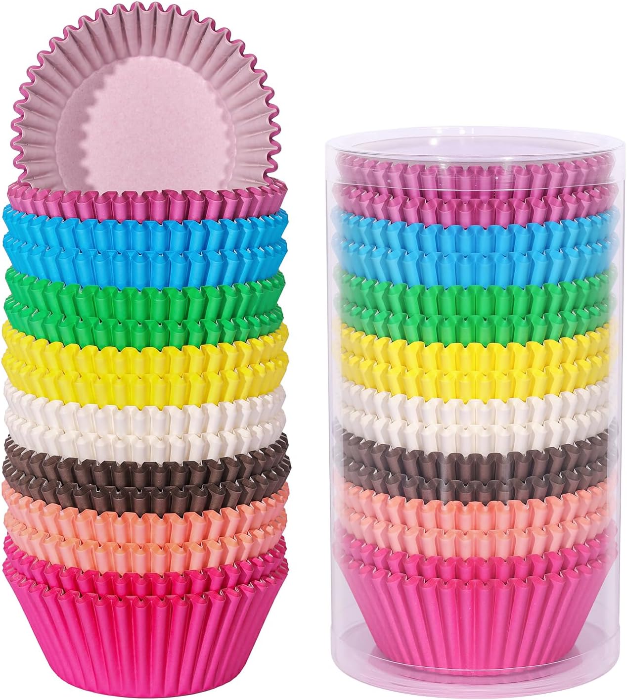 Rainbow Standard Cupcake Liners Colorful Paper Baking Cups Disposable