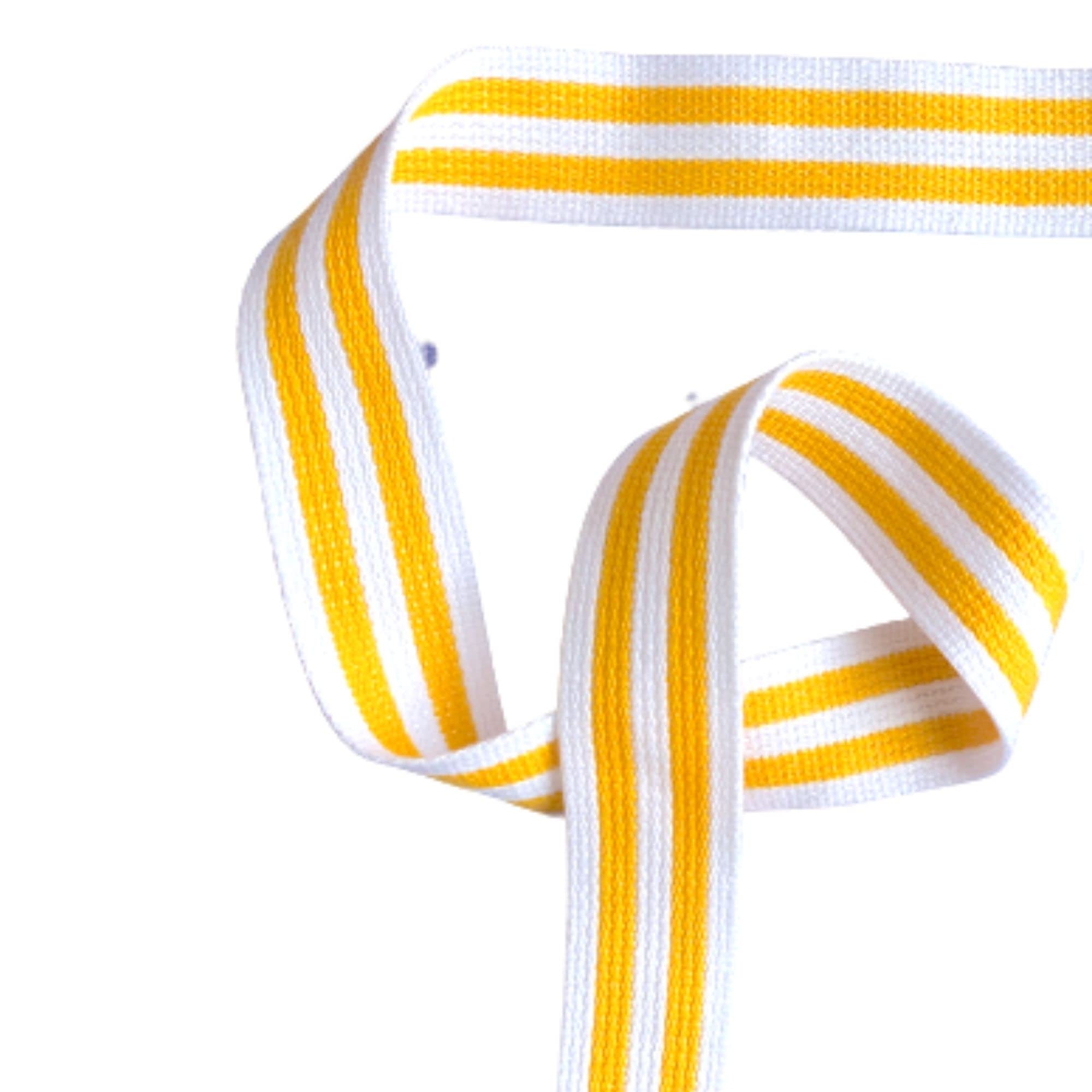 Judo Gürtelrolle Gelb 50 m mit 2 Streifen
