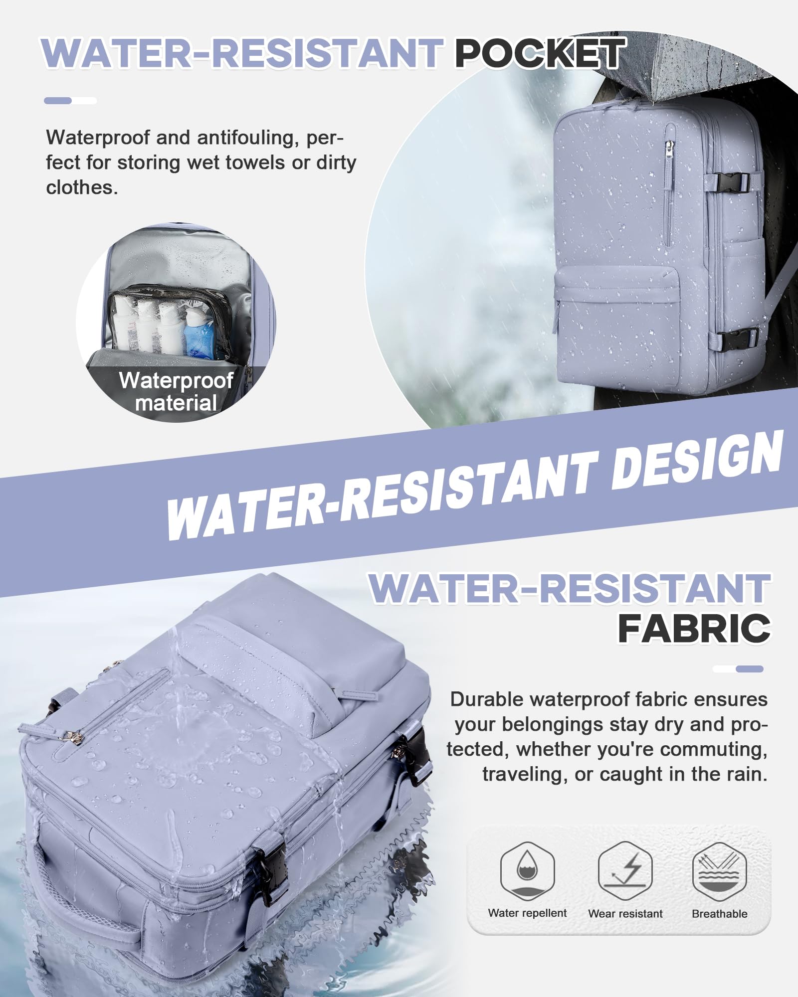 BJLFS Borse da Cabina per Ryanair 40×20×25 Zaino da Viaggio con Sottovuoto Bagaglio a Mano Easyjet 45×36×20,Zaino con sistema di compressione,Zaino Casual per laptop da 14 pollici per scuola