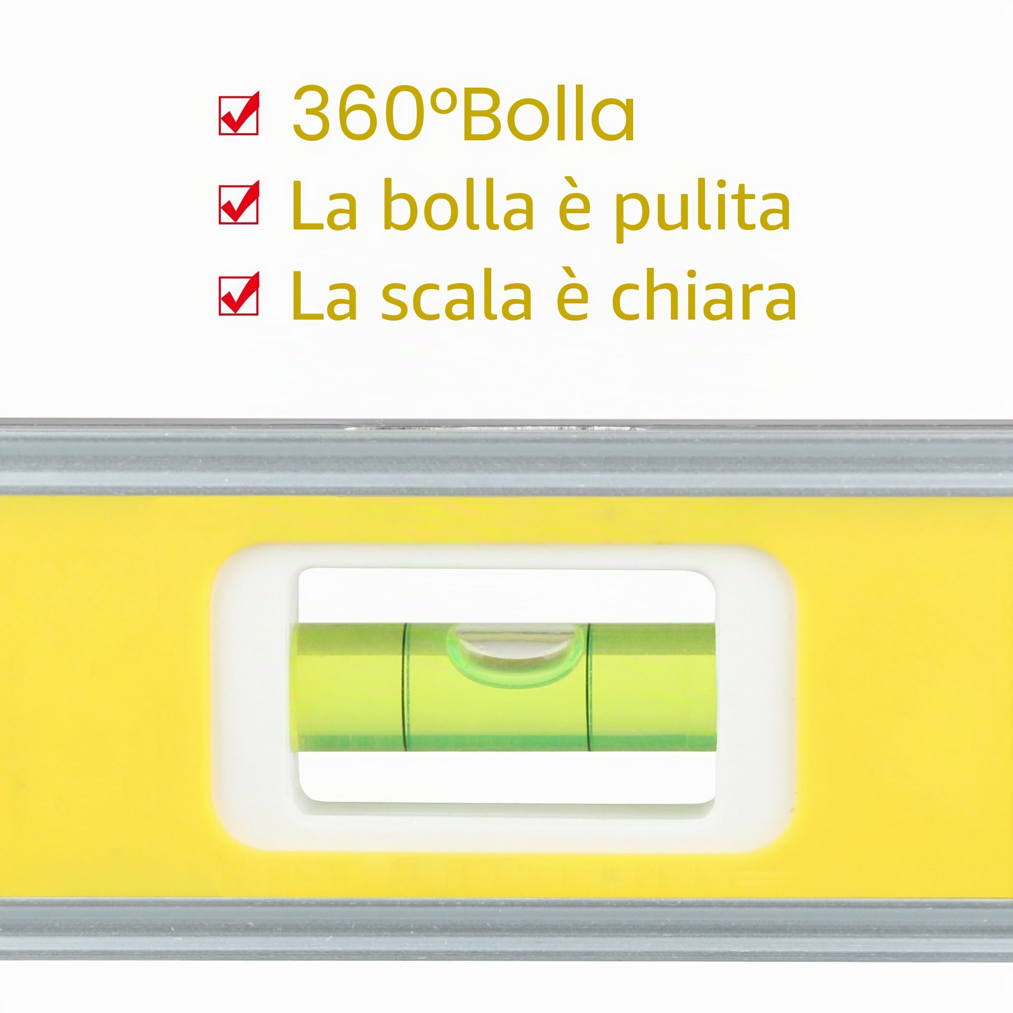 Livello di torpedo magnetico a 9 pollici DOWELL, 3 bolle diverse/45 °/90 °/180 ° Misurazione del livello di torpedo resistente agli urti