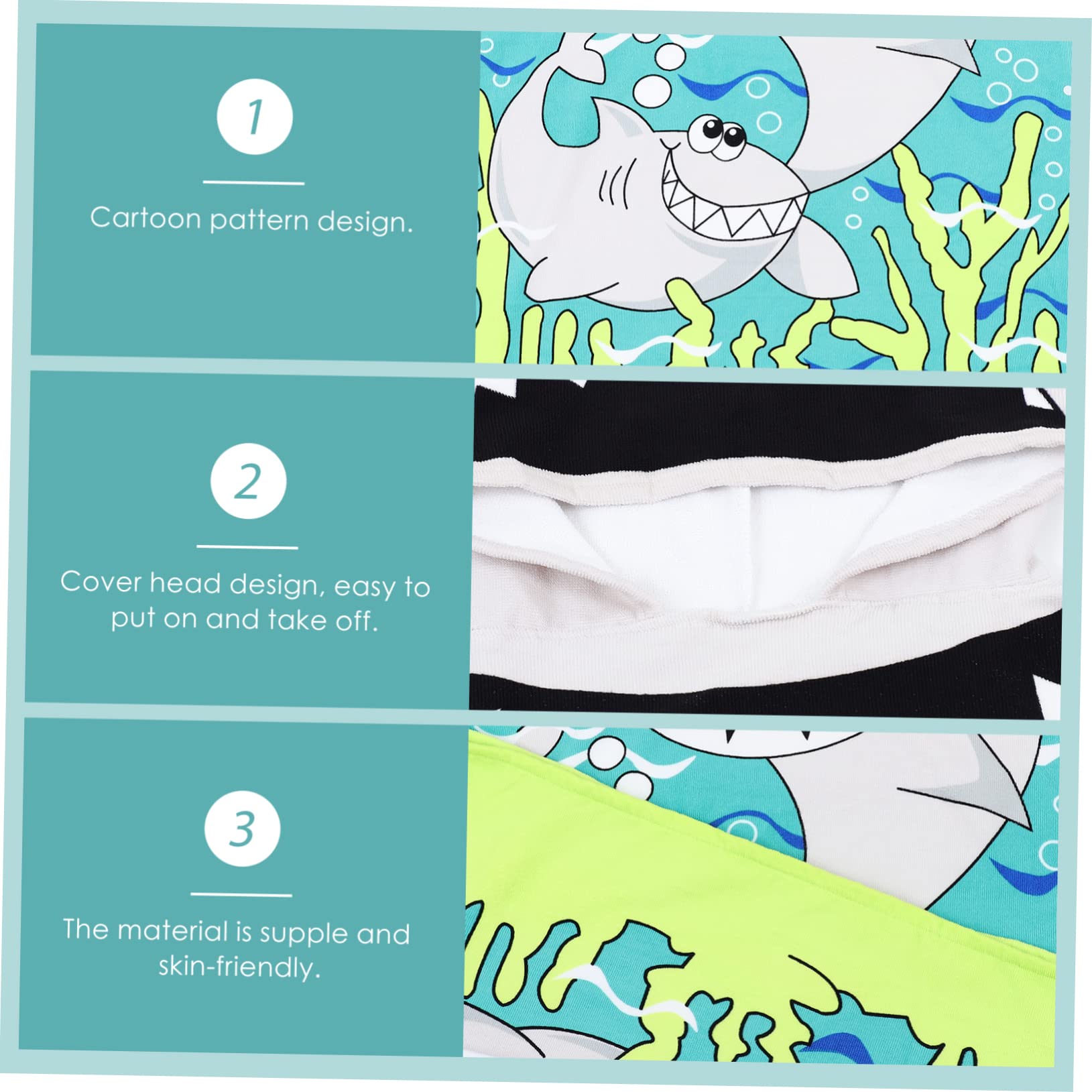 Serviette De Bain À Capuche 3 Pièces pour Garçons Et Filles Poncho Peignoir Absorbant pour La Plage Et La Piscine