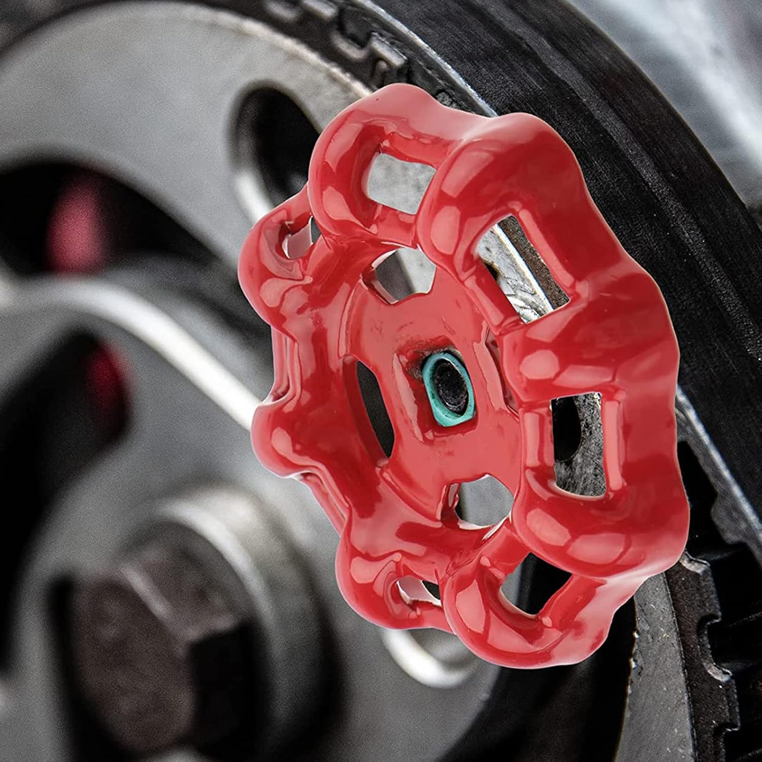 3pcs 53mm OD Metal Outside Faucet Round Wheel Handle,Replacement Gate Valve Handwheel,Replacement Water Spigot Handle,Globe Valve Switch Handle,Paint Cast Steel,Square Broach 6x6mm,Blue