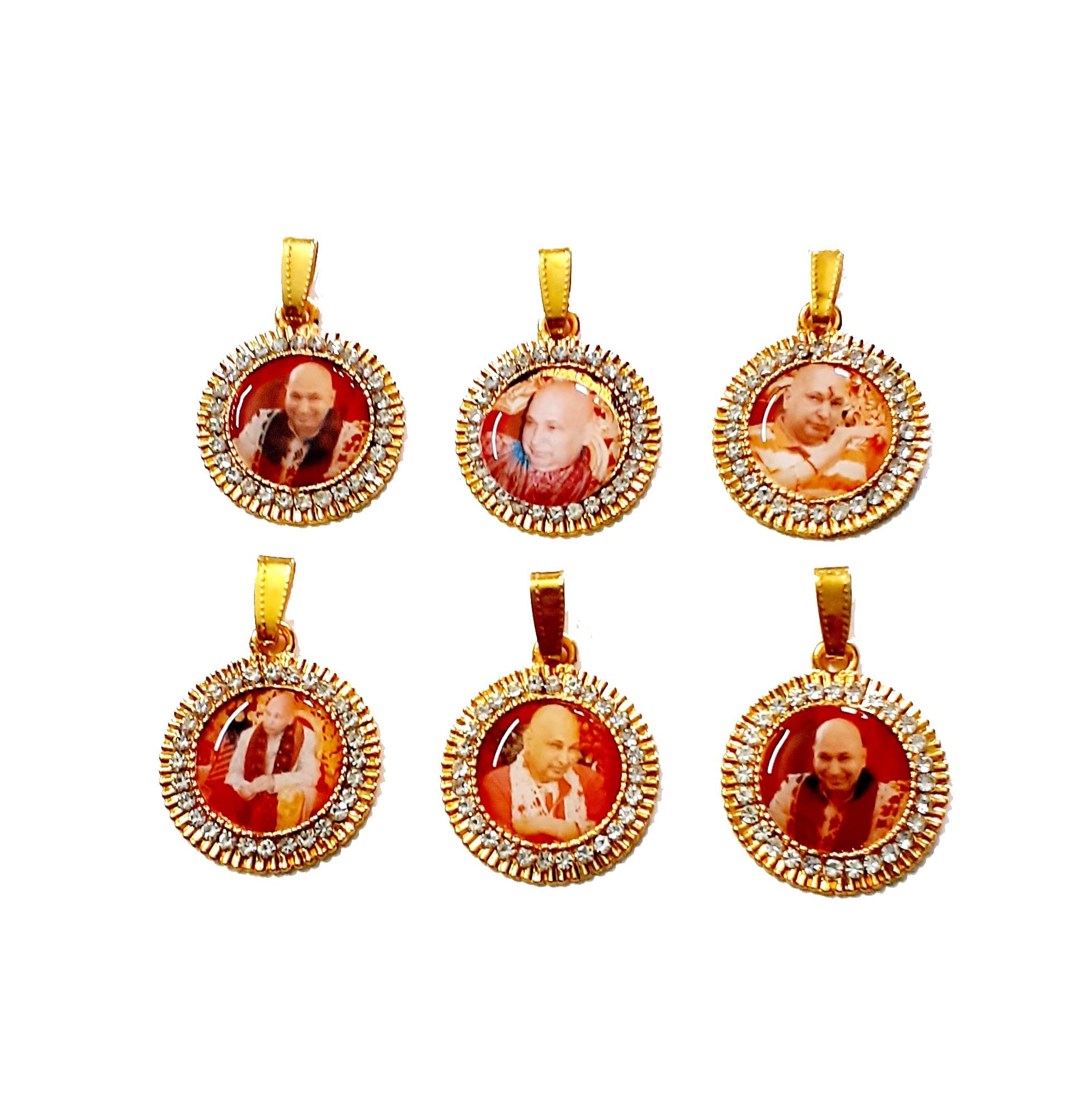 Aish N Bless (Set of 6) Round GURU JI SWAROOP/Photo Golden Metal Pendants/Lockets (Small Size) And 4 Gold Plated Chains (21 Inch) For Women,Men And Kids (B0C4JPY3VV) Amazon Price History, Amazon Price Tracker