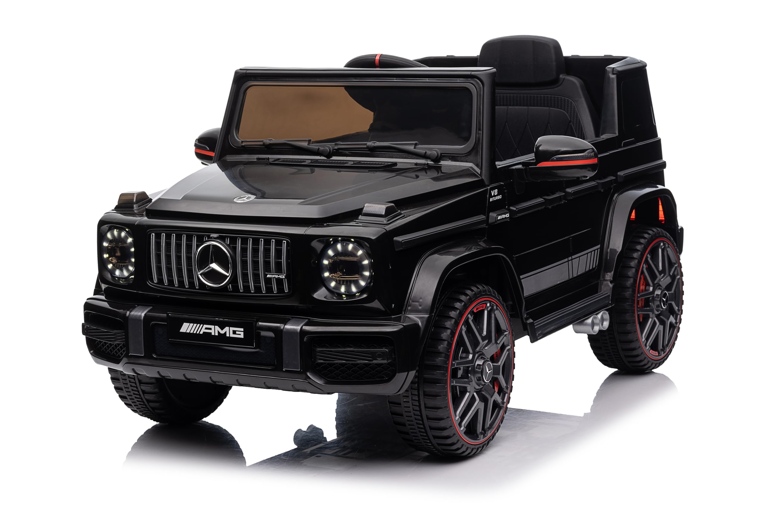 Mercedes G63 AMG Macchina Elettrica per Bambini con Telecomando, Veicolo Elettrico 12V, Auto Elettrica per Bambino /2+1 velocità/Clacson/LED/Musica (Nero)