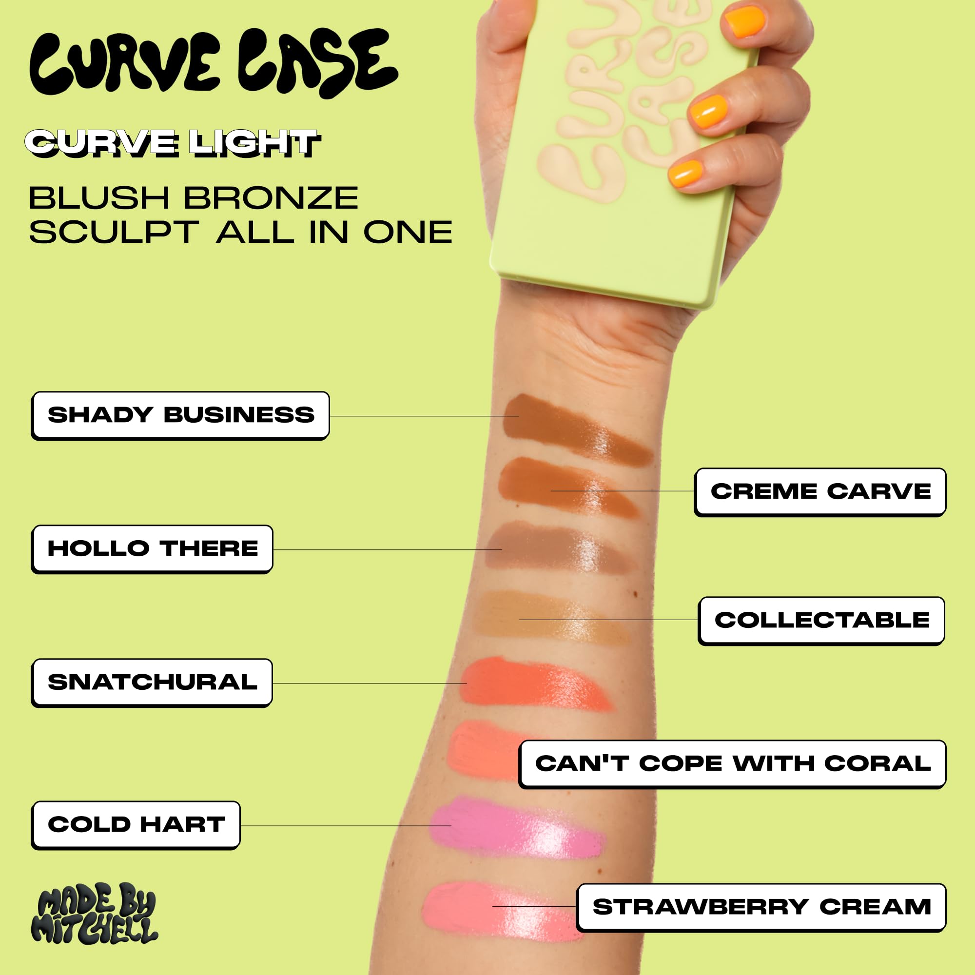 Made by Mitchell Curve Case - Palette di fard in crema (leggera)