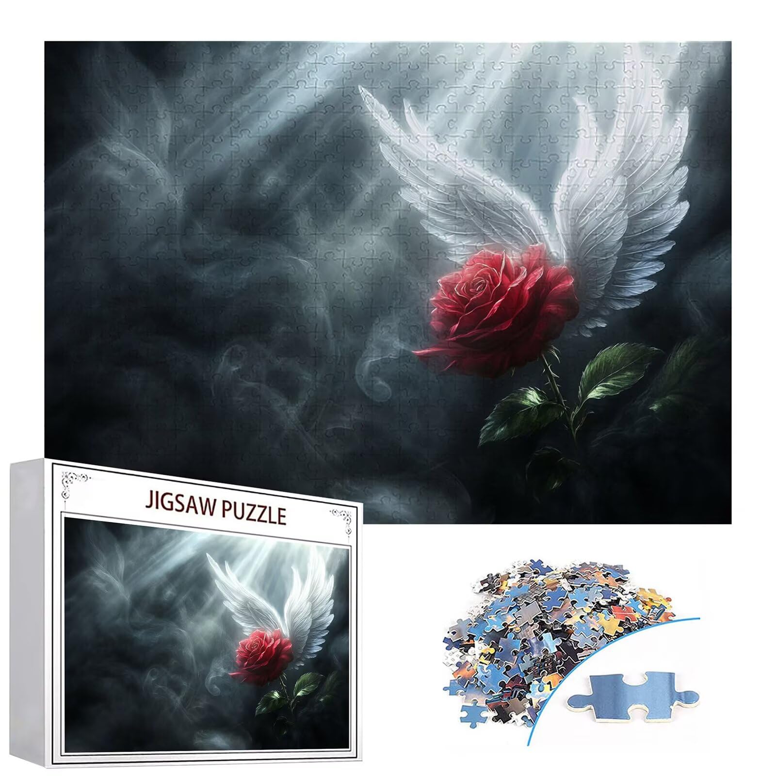 Puzzle 4000 elementów różowe puzzle dla dorosłych skrzydło 141x87cm Unikalne rzemiosło klasyczne 3D drewniana układanka do rodzinnych gier aktywnych, układanka do samodzielnego wykonania nawet do