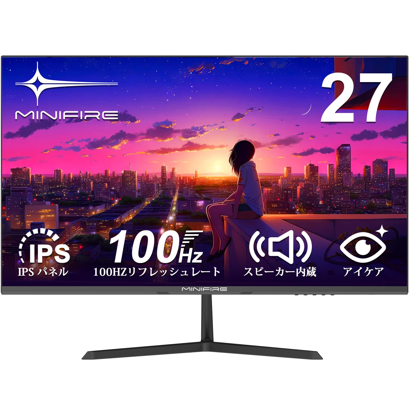 Amazon.co.jp: Minifire モニター 27インチ IPS ディスプレイ フルHD 