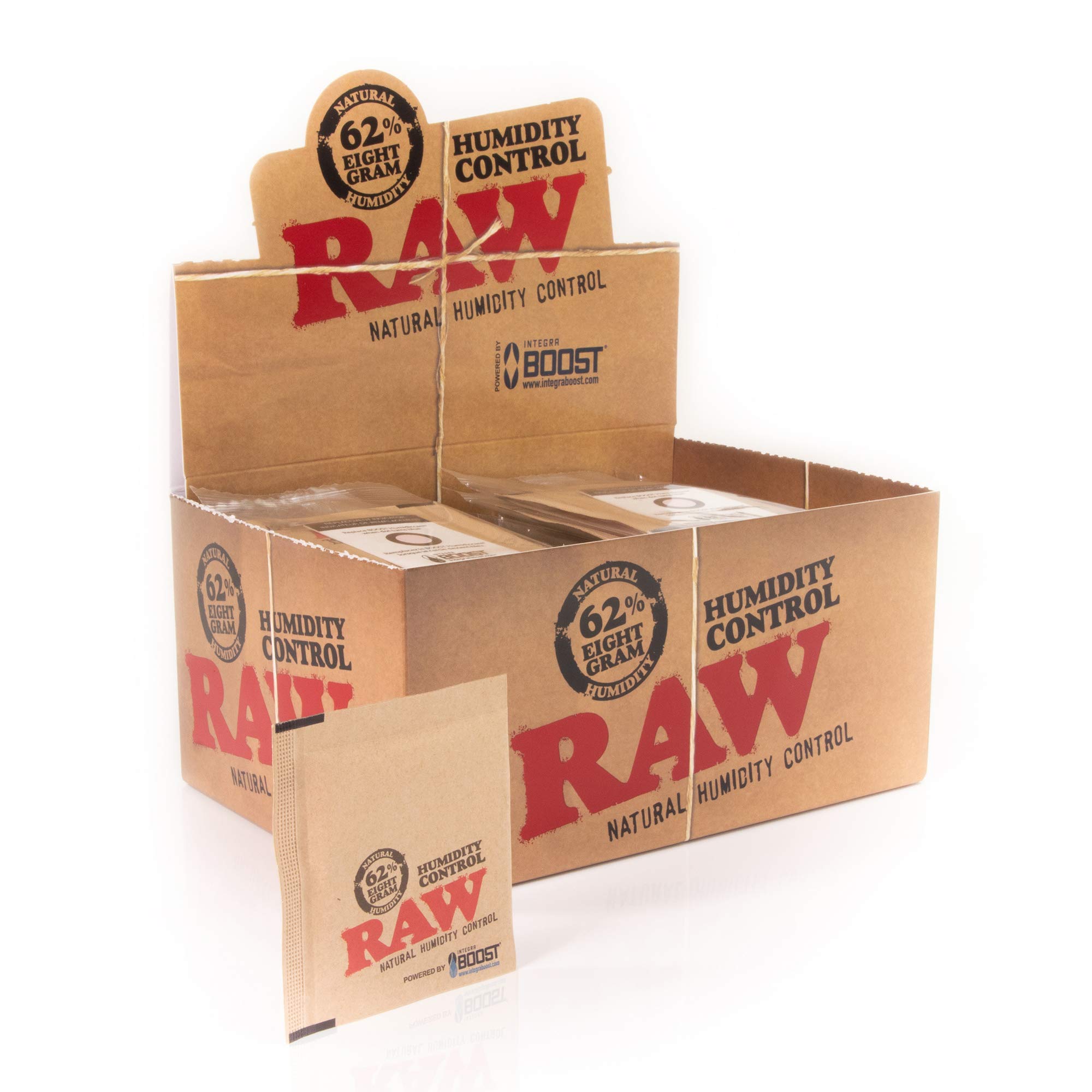 RAWX Integra 8GM 62% Humidity Packs | 62% RH Humidity Control | Keep your Cigars or Prerolled Cigarettes Fresh | 60 Total Humidifying Packs