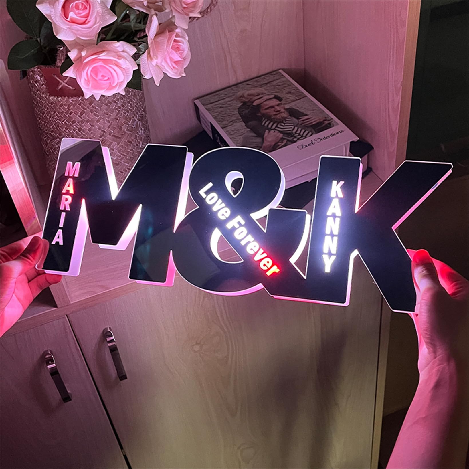 Personalized Soccer LED Neon Mirror Light - 16 Colors Football Sign Unique Wall Art Decor Acrylic Mirror Etched for Boy Men Sport Lovers — image 1