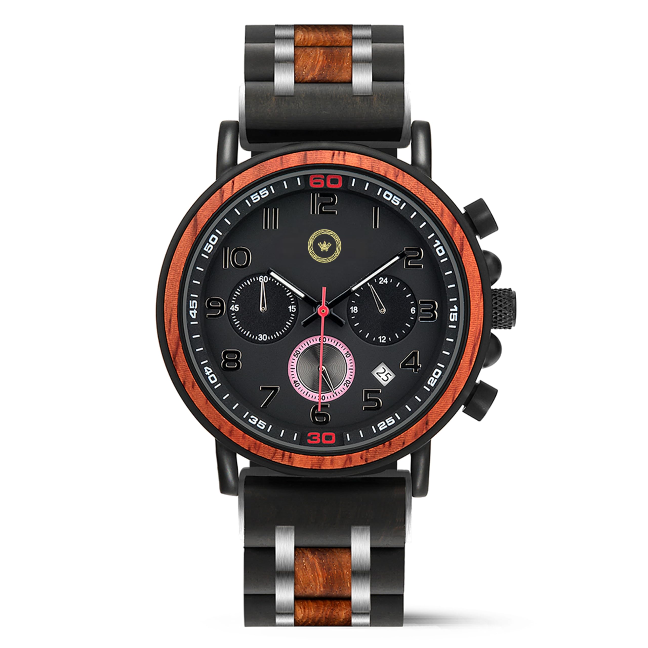 Reloj Madera Personalizado Hombre-Grabado Perdonalizable Regalo Boda Cumpleaños o Momento Especial Artesanal Movimiento Japones Cristal Durolex Resistente Agua Elegante Exclusivo