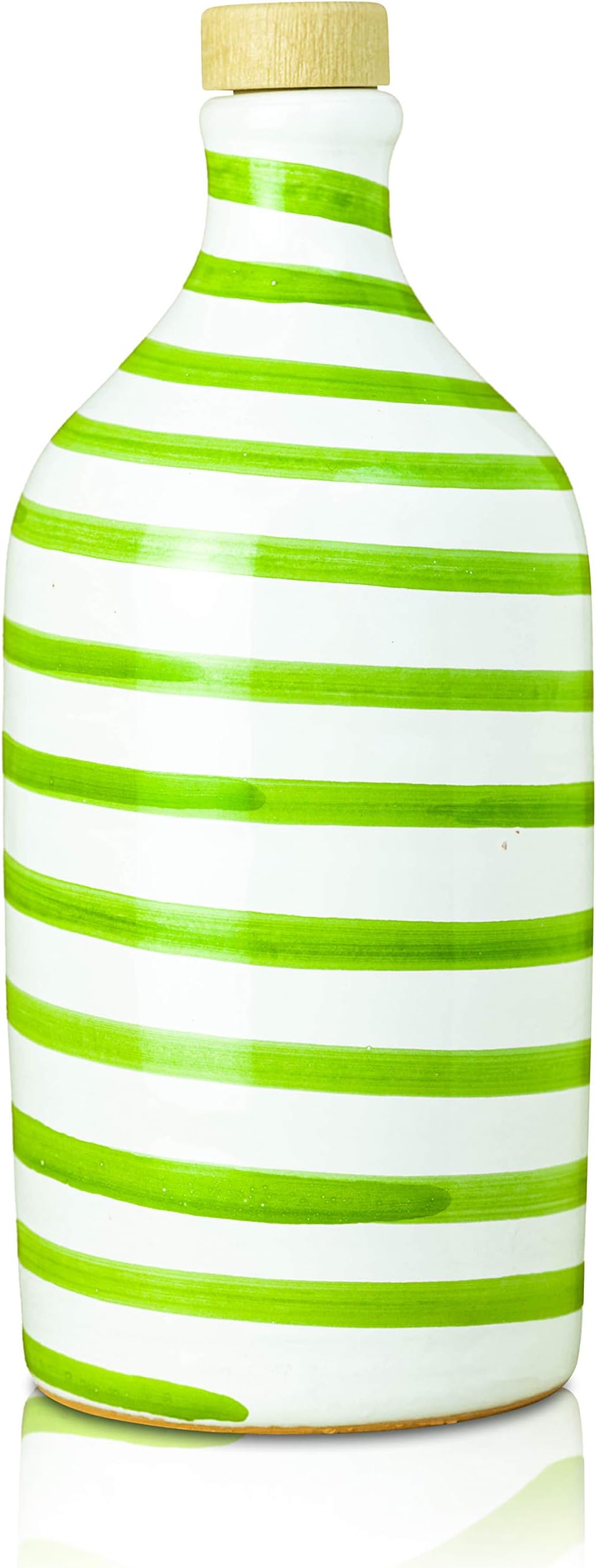 Antico Frantoio Muraglia | Premium Italian Extra Virgin Olive Oil | First Cold Pressed Gourmet EVOO | CAPRI GREEN Collectible Handmade Ceramic Bottle | 16.9 Fl.oz (500 ml)