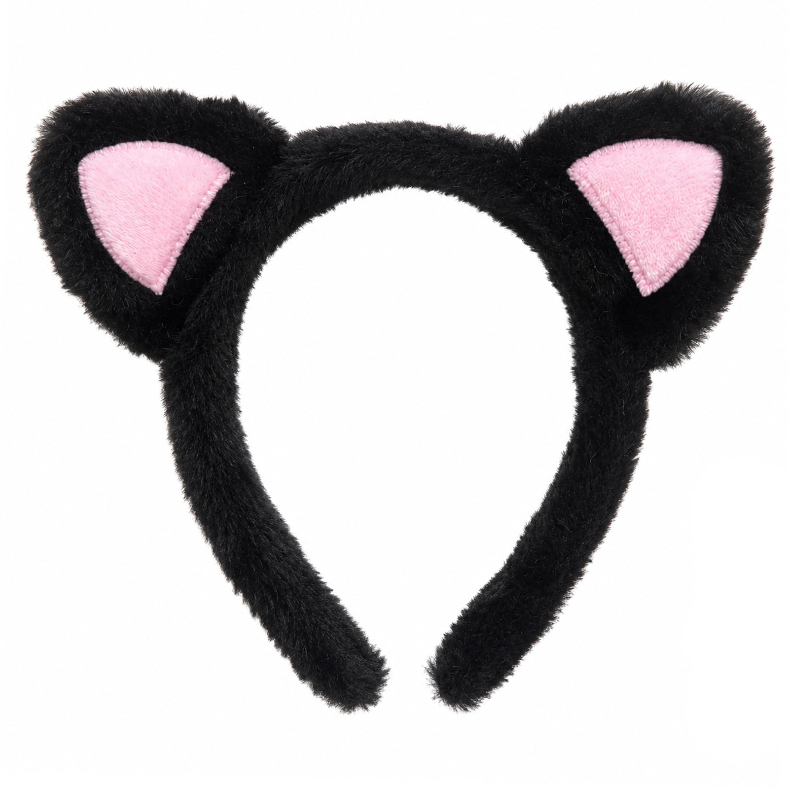 Cat Ears Headband Plush Fluffy Kitty Ear Hair Band for Women Girls, Cute Faux Fur Cat Ear Halloween Party Cosplay Costume Accessory Anime Dress Up One Size Fits Most