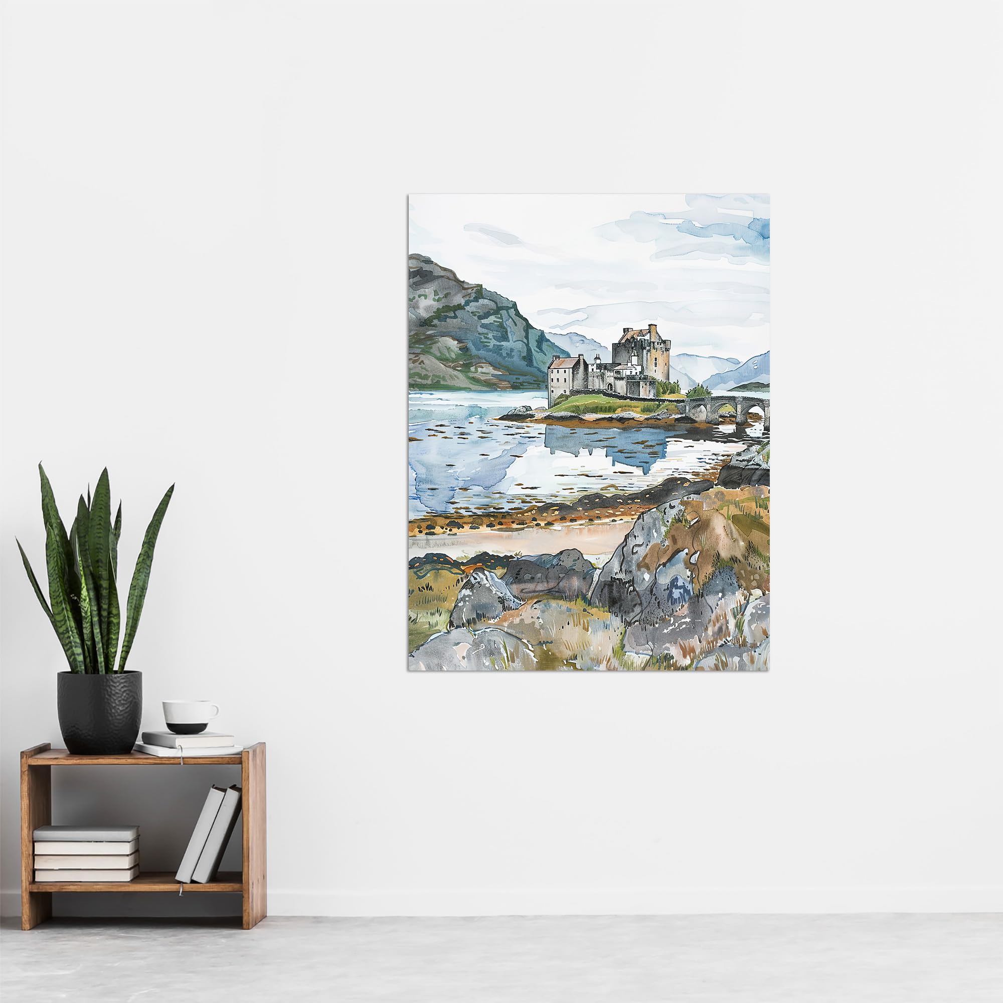 Artery8 Eilean Donan Castle Loch Lake Scotland Landscape Living Room Extra Large XL Wall Art Poster Print - Image 4