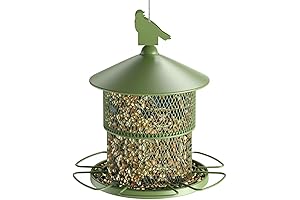 Digipettor: Outdoor Lush Green Hanging Metal Bird Feeders