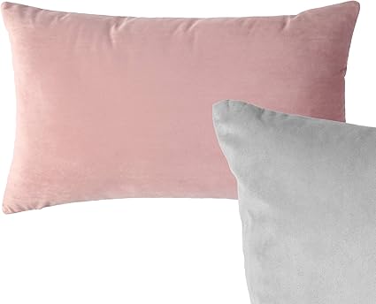 Pale pink velvet cushions Clearance