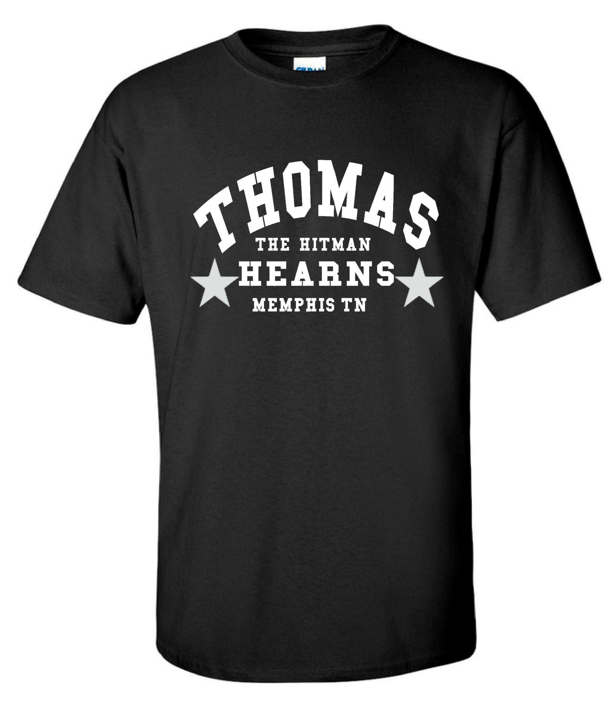foolsgoldtshirts Thomas The Hitman Hearns Boxing Inspired Gym Training Mens Black T-Shirt (X-Large)